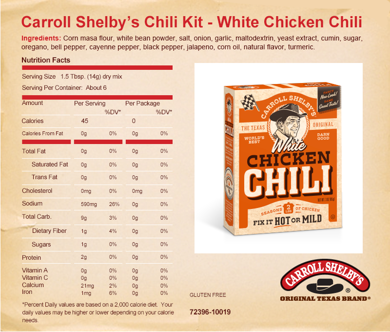 Products Carroll Shelby's Original Texas Brand Chili Kits